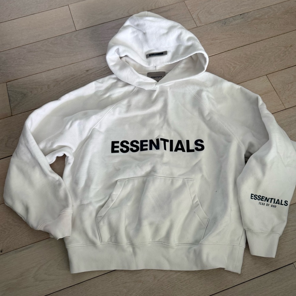 Essentials Fear of God White Hoodie